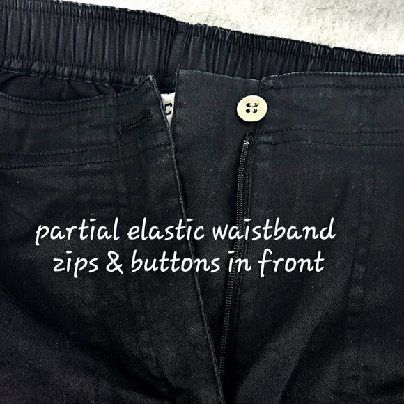 Chico’s Women's Black Cotton Blend Capri Pants Size 0 = US Size 4 (See Last Pic) - Picture 3 of 11